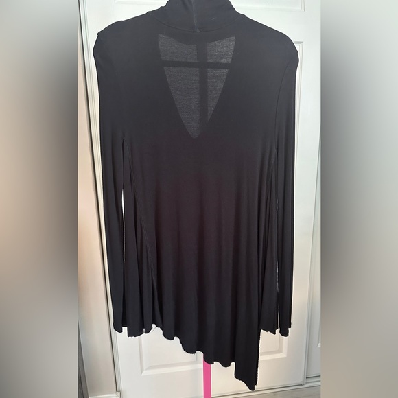 Free People Uptown Turtleneck Chocker V-Neck Tunic Top - Picture 7 of 8
